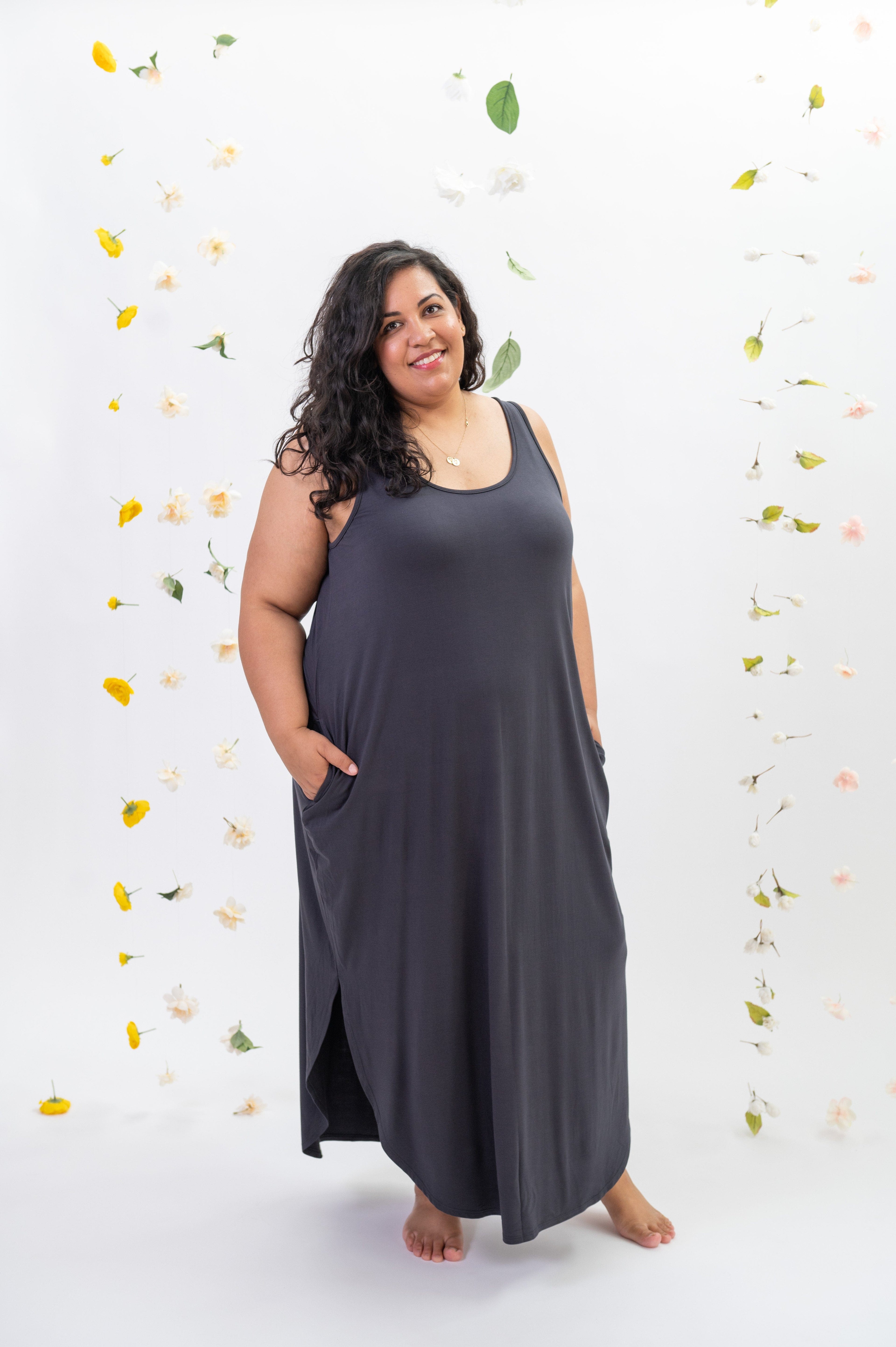 Bamboo Scoop Tank Dress