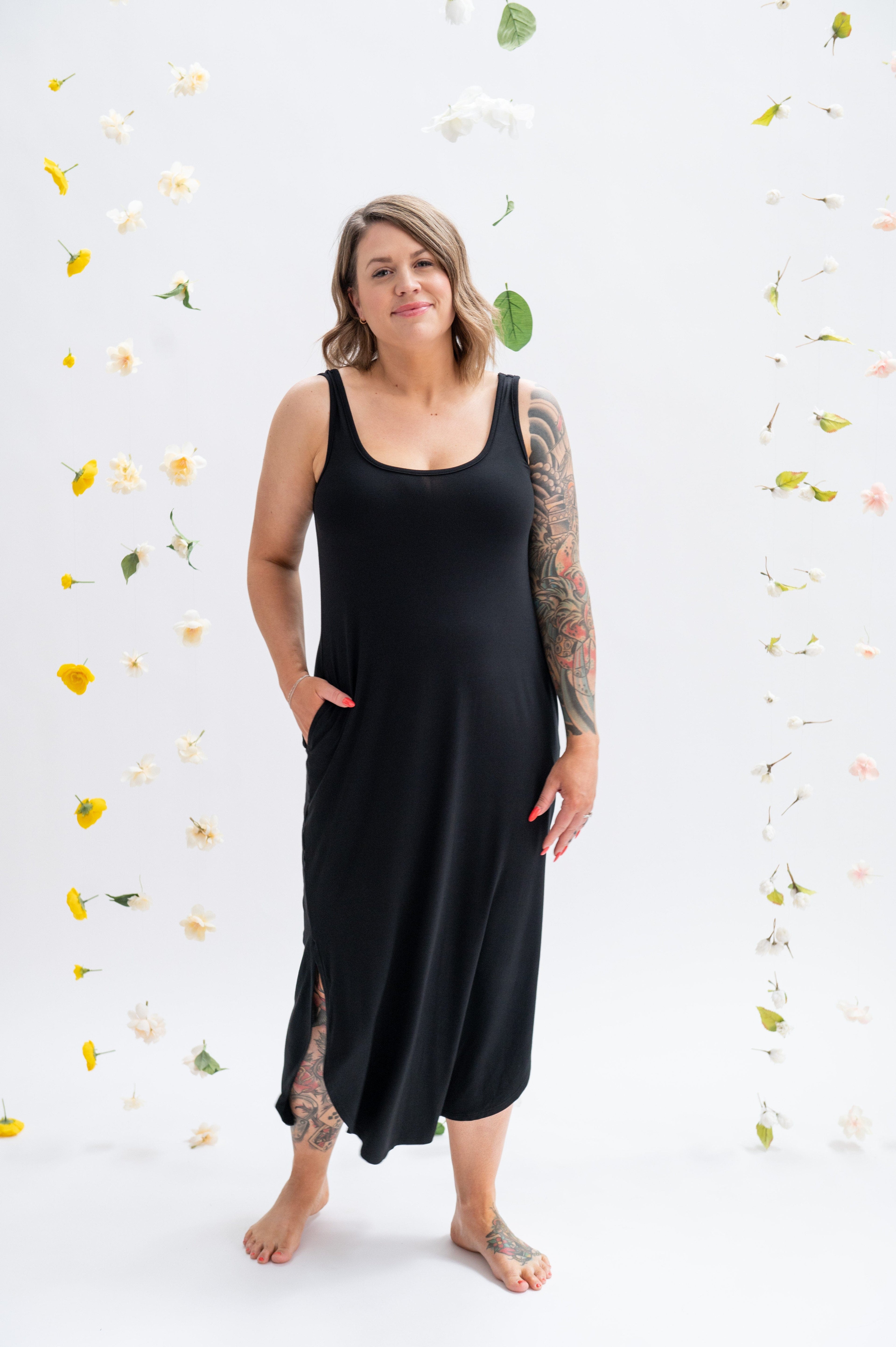Bamboo Scoop Tank Dress