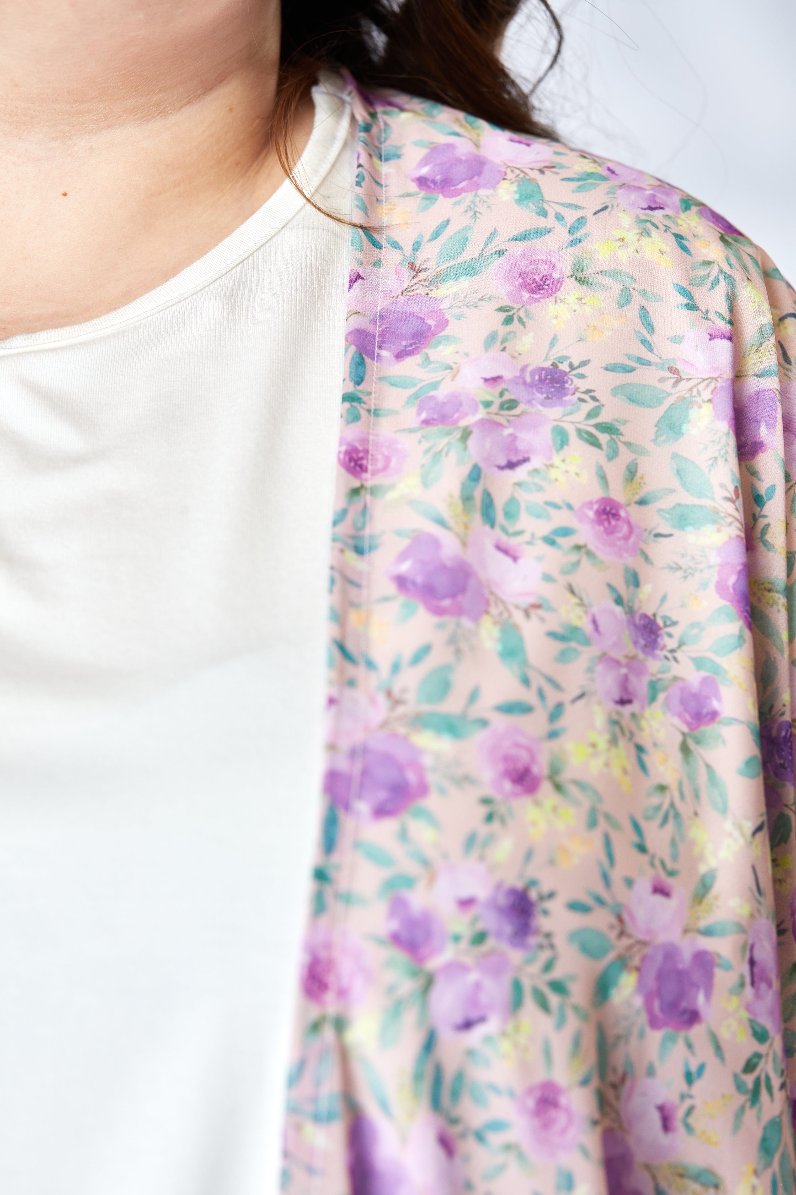 Floral chiffon shawls