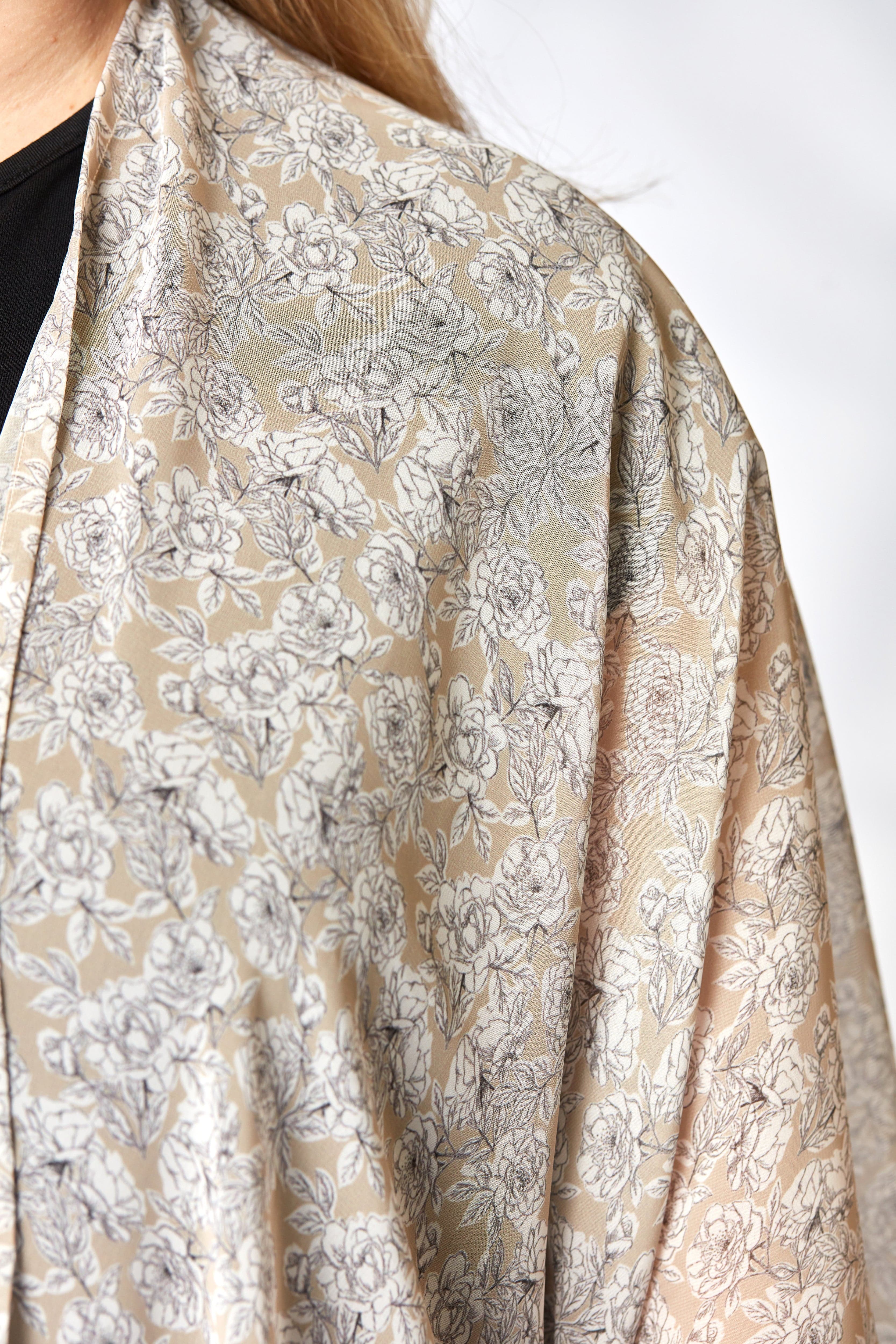 Floral chiffon shawls
