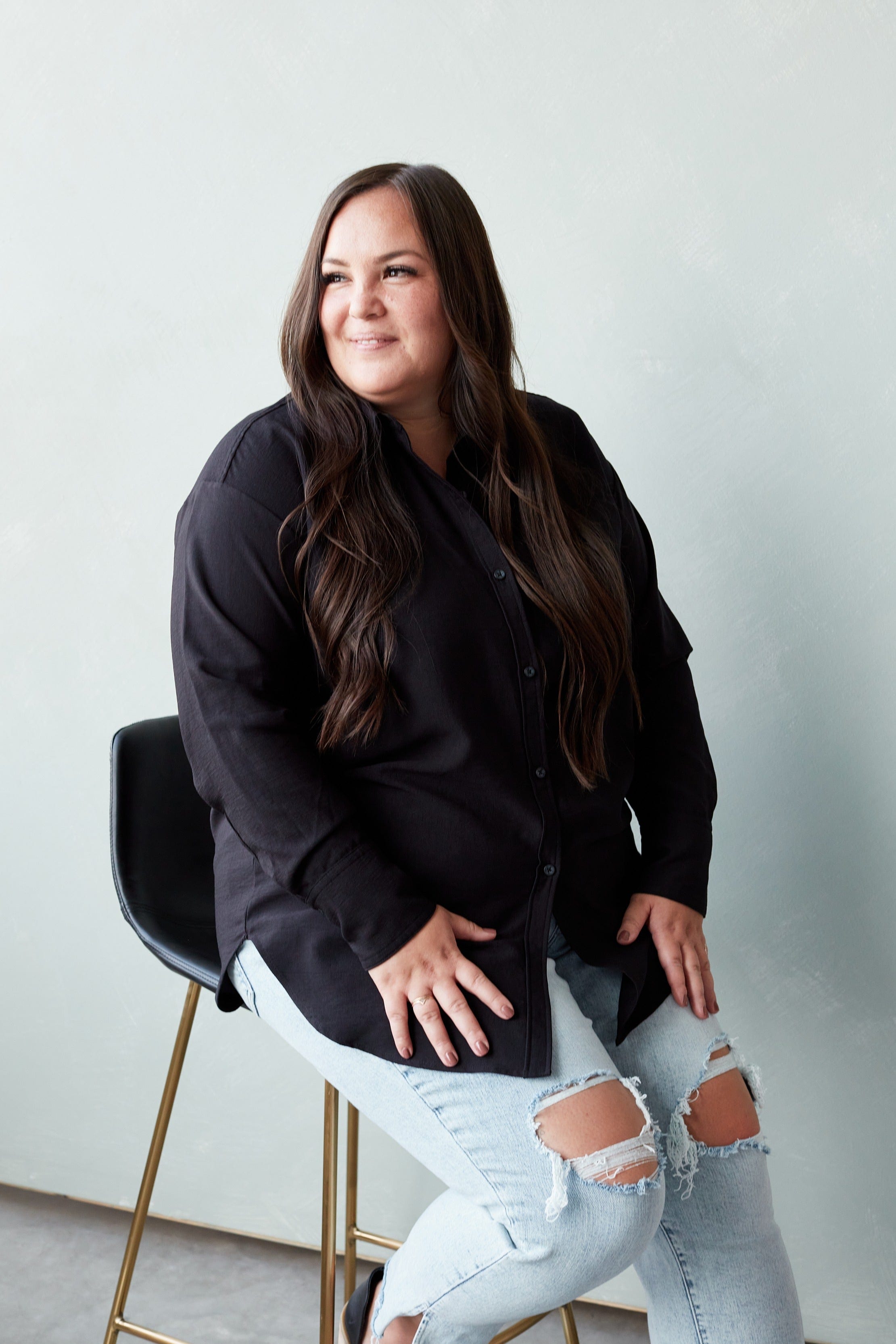 Essential Classic Button Up Shirt in Black