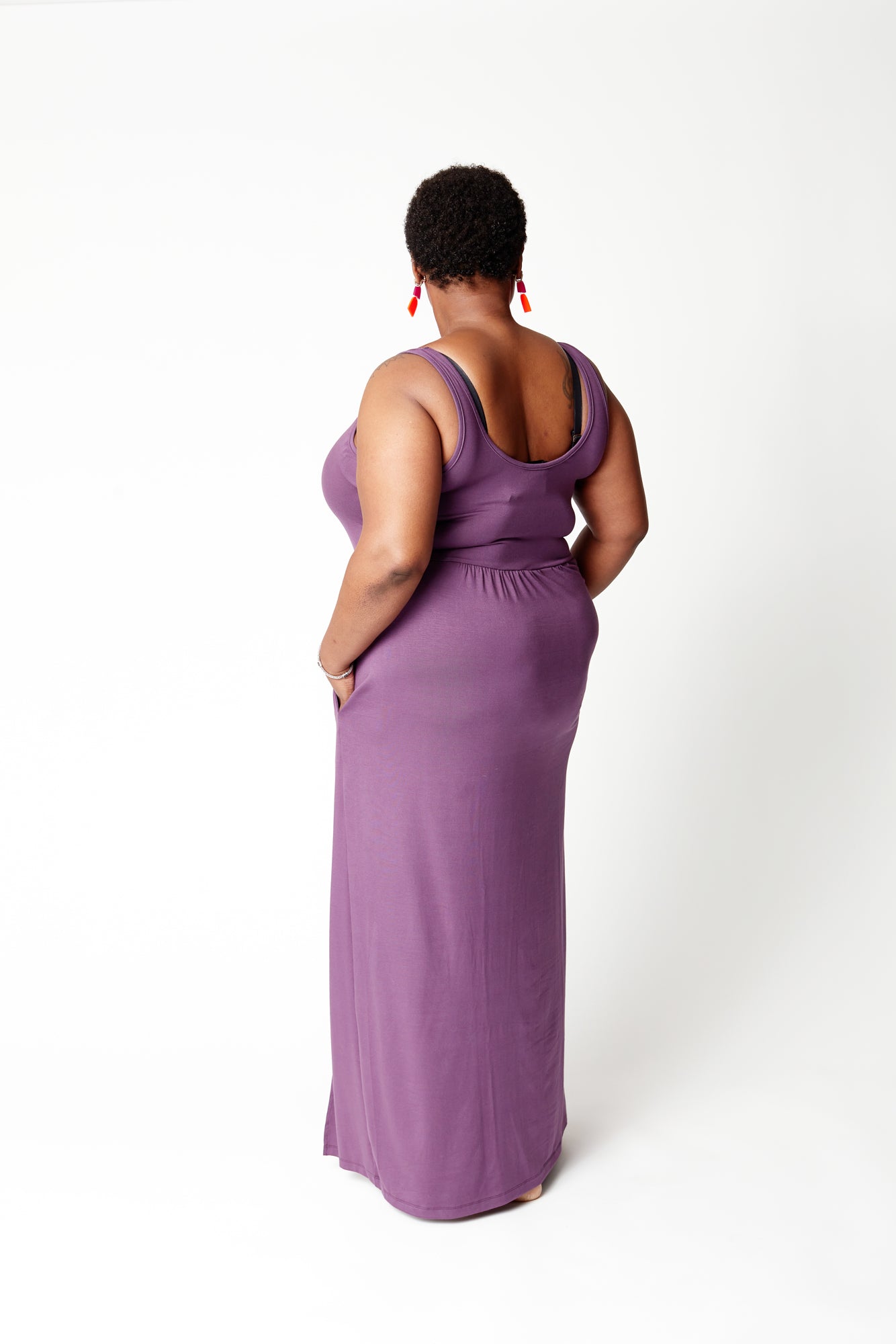 Robe Maxi Scoop en Glycine