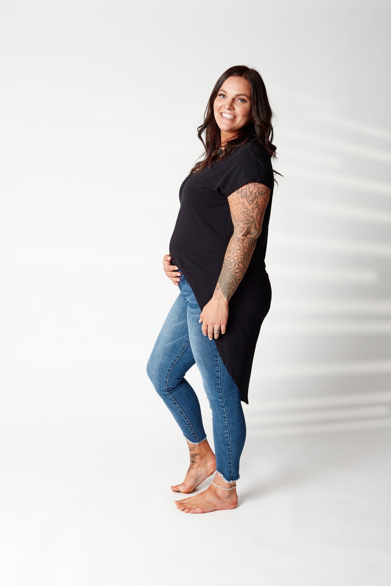 Hi-Lo Top in Onyx