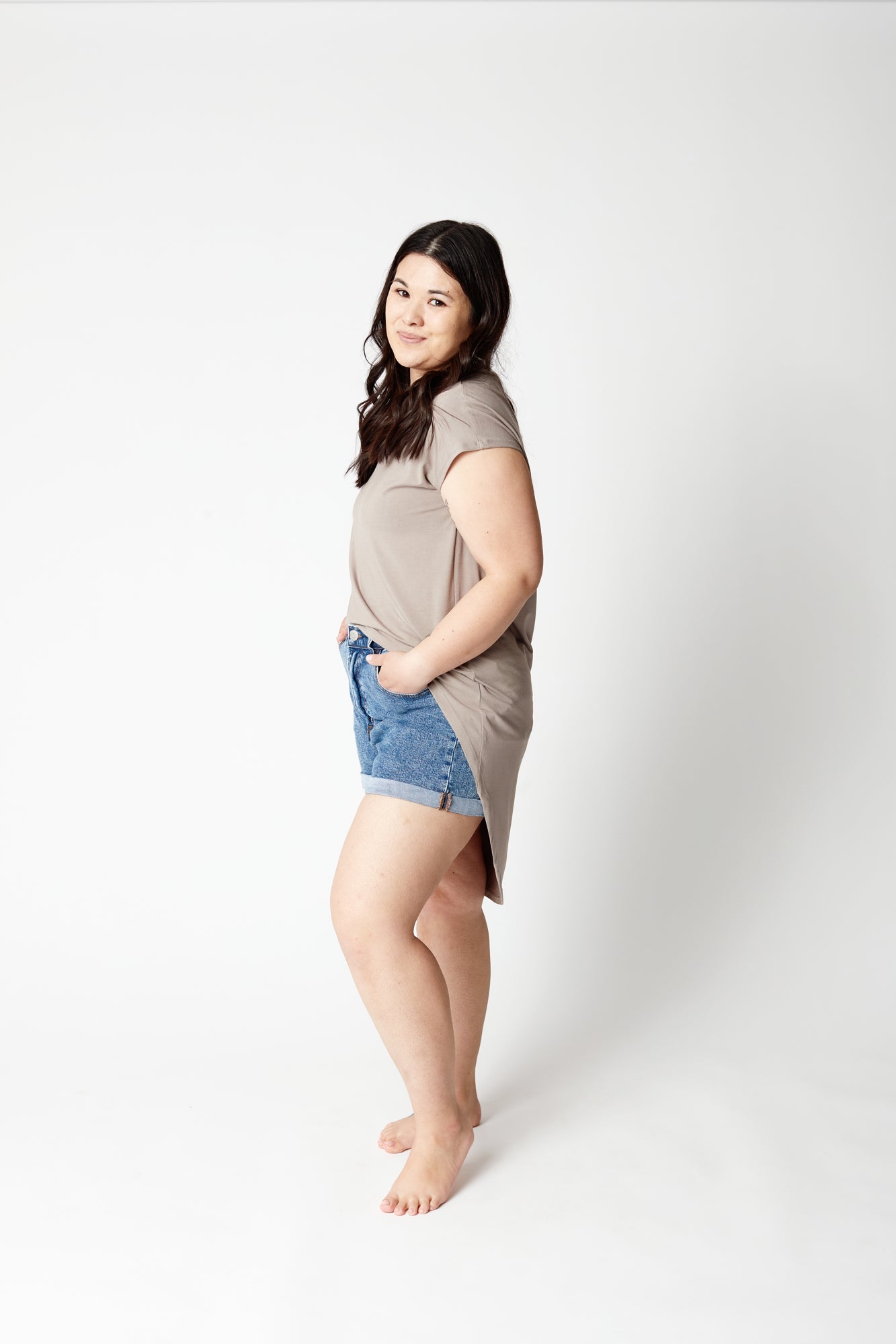 Hi-Lo Top in Sand