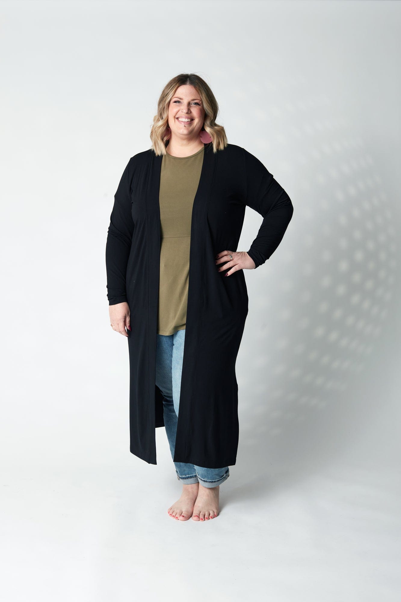 Silhouette Maxi Cardigan in Onyx - XS ONLY