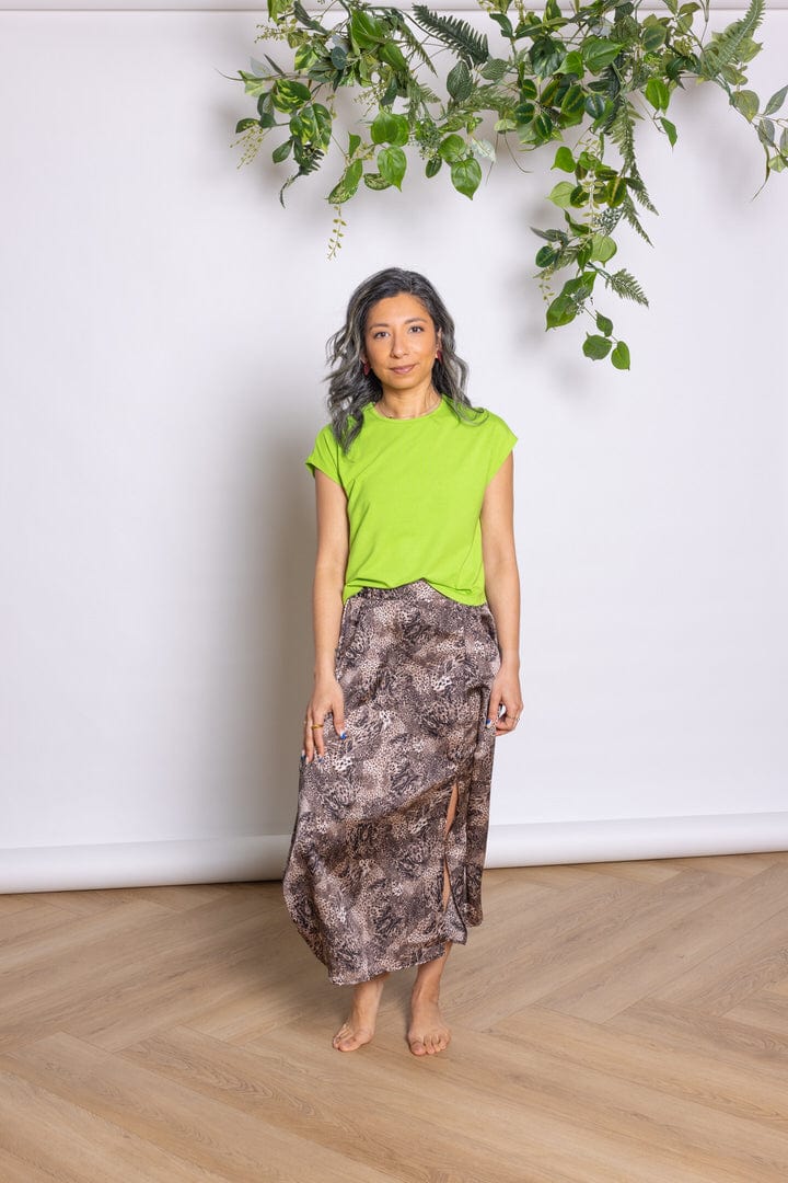 Cap Sleeve Crop Tee in Poison - XS ONLY