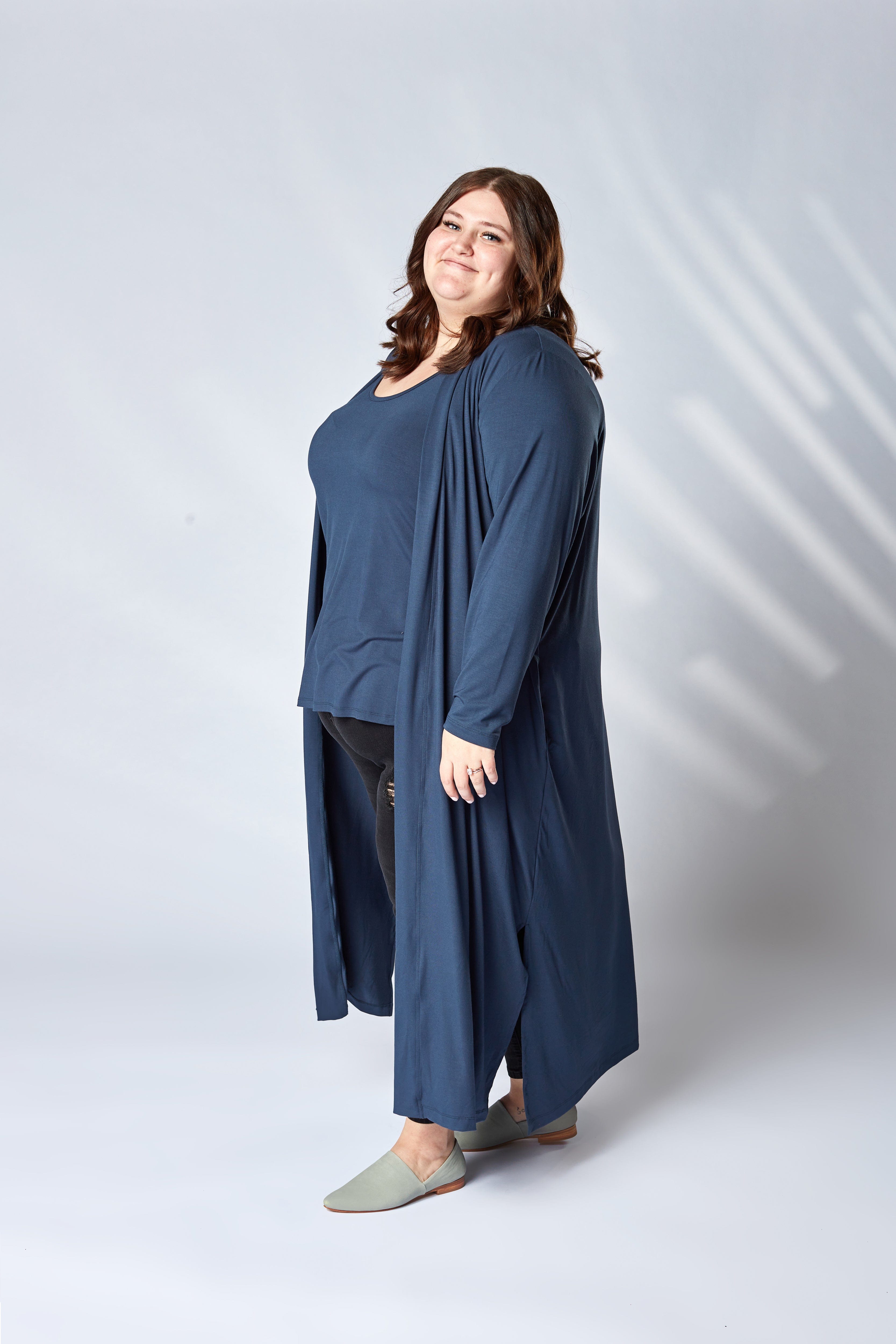 Silhouette Maxi Cardigan in Cornflower