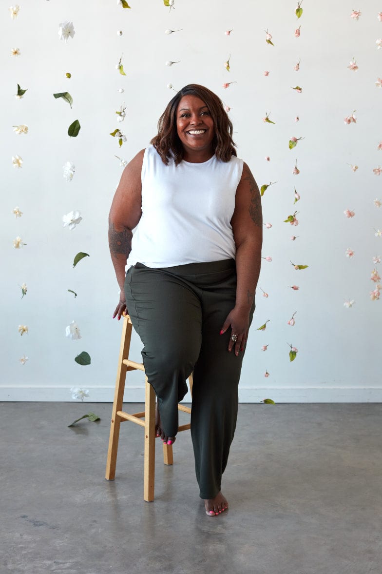 Edit Trousers in Basil