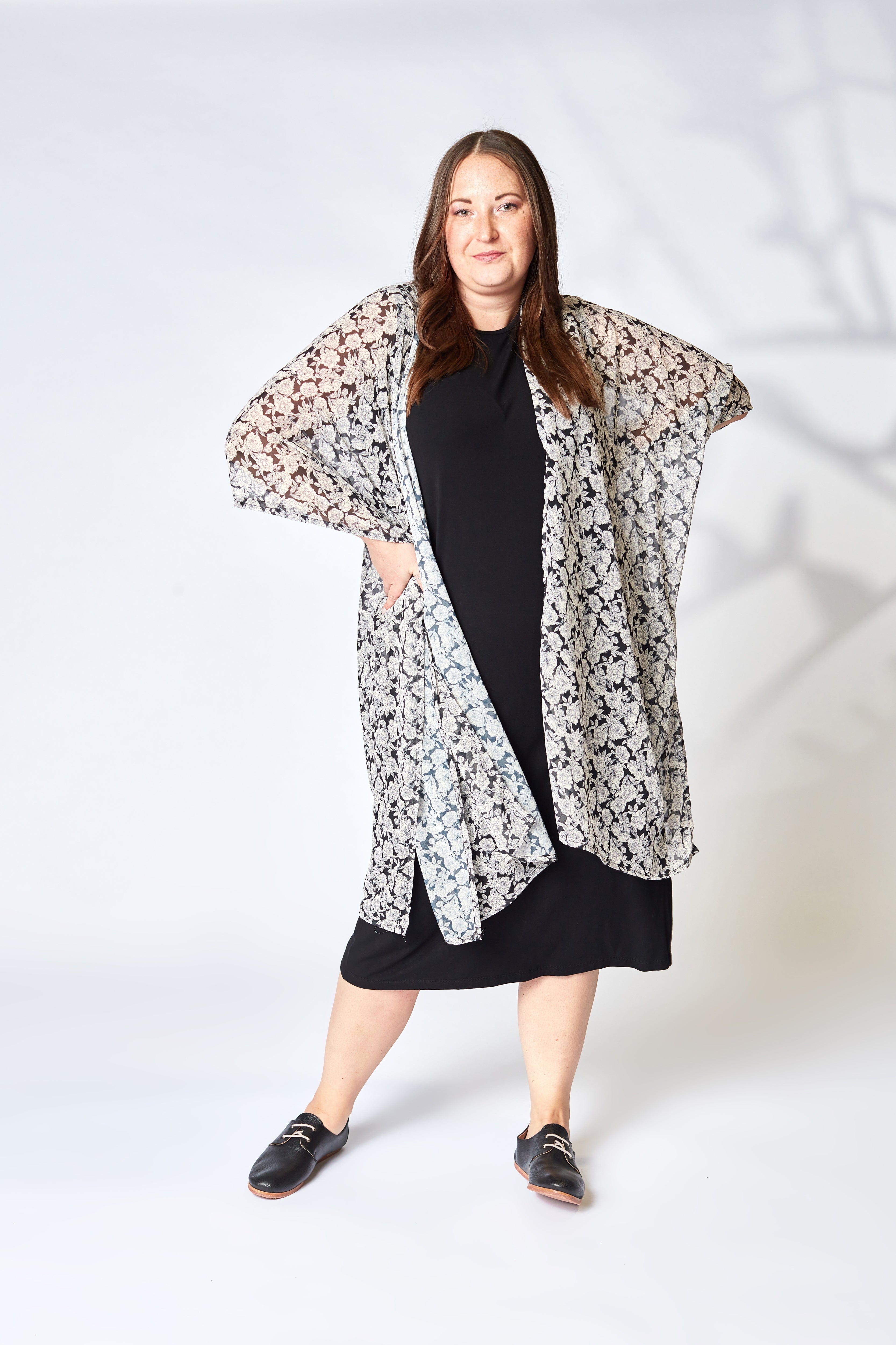 Floral chiffon shawls
