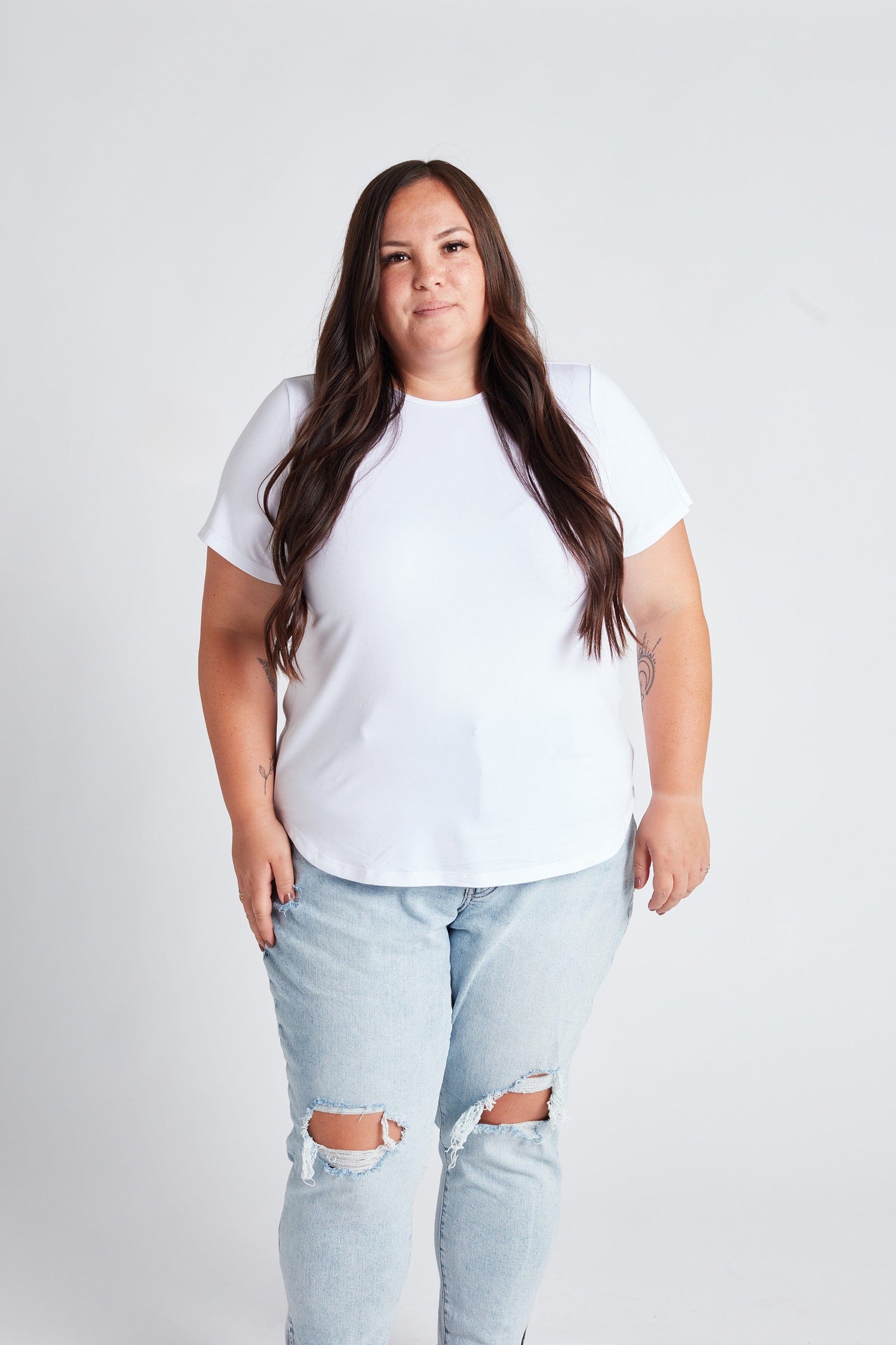 Essential Crew Tee in White - XS ONLY