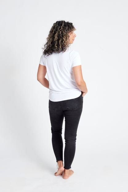 Essential Crew Tee in White - XS ONLY