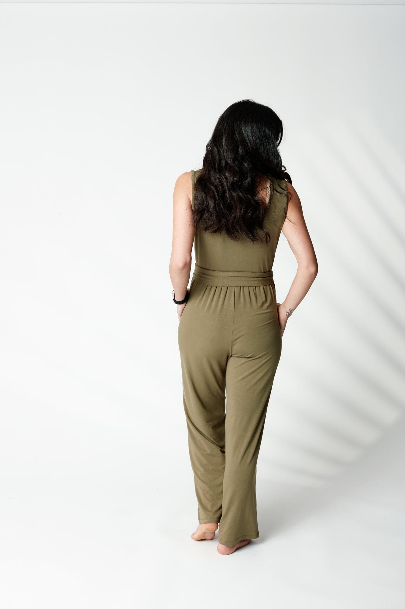 Tank Wide Leg Jumpsuit in Olive