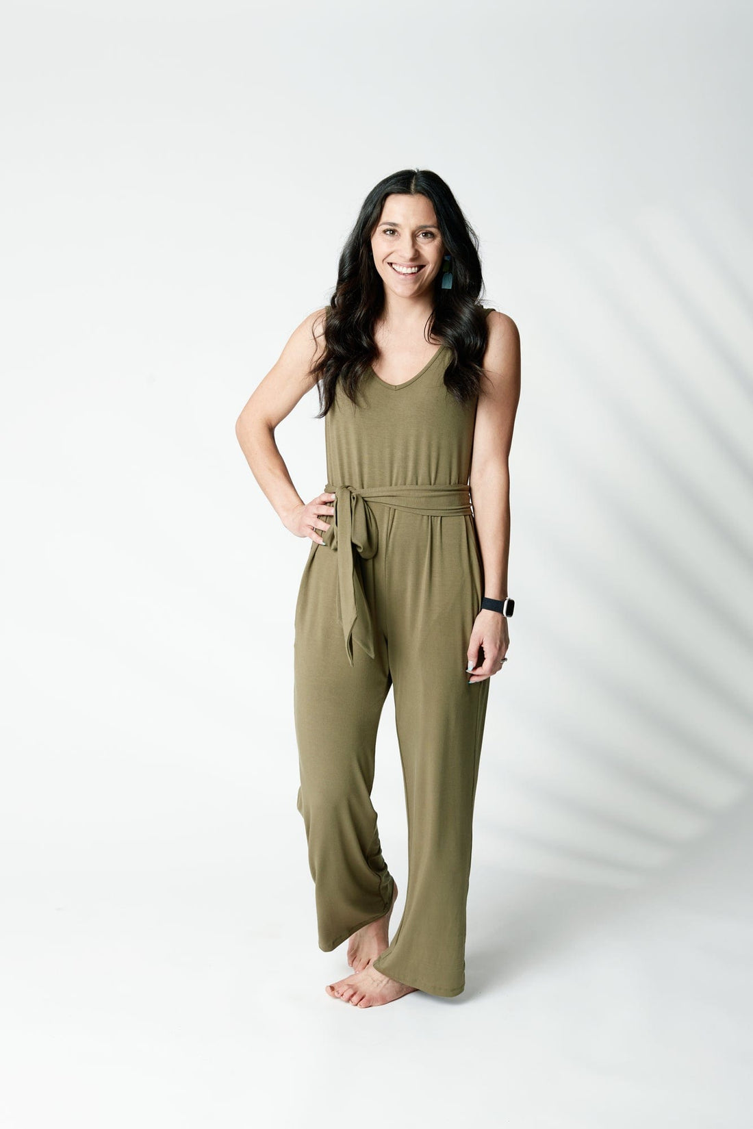 Tank Wide Leg Jumpsuit in Olive