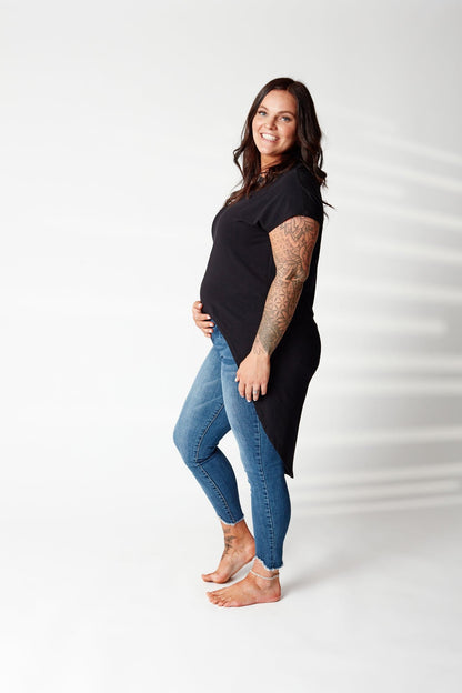 Hi-Lo Top in Onyx