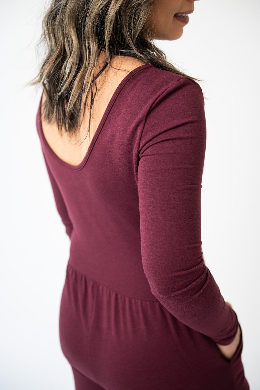 Bamboo French Terry Long Sleeve Jumpsuit