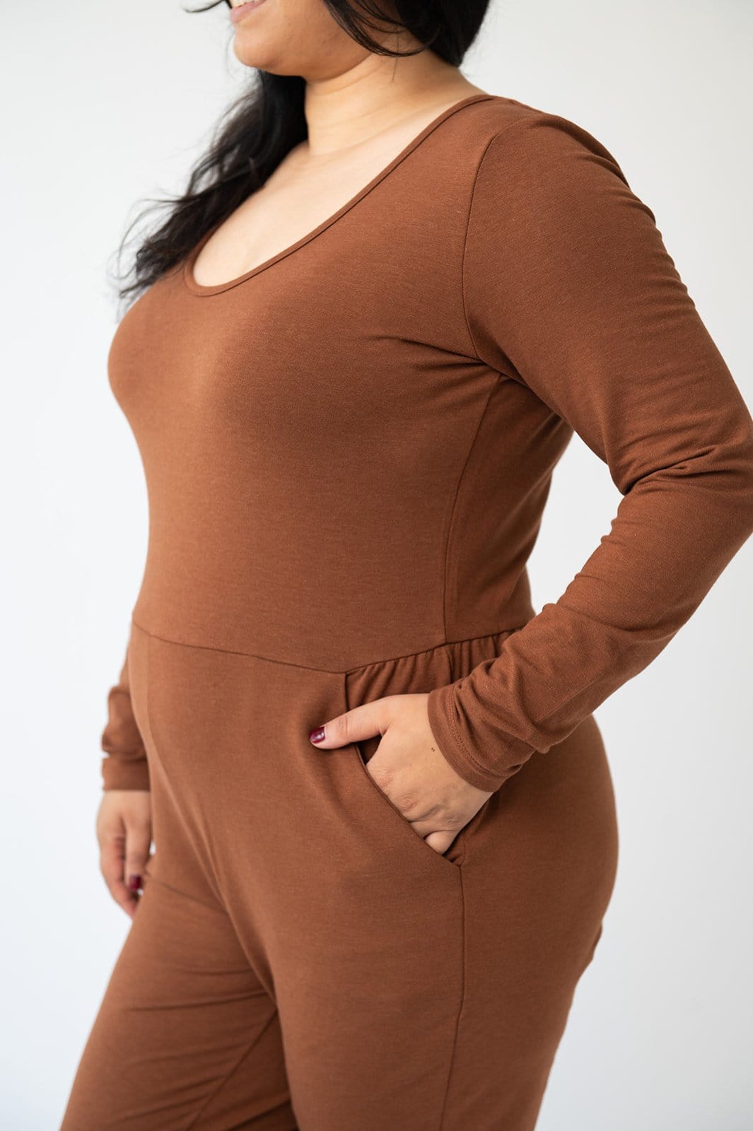Bamboo French Terry Long Sleeve Jumpsuit